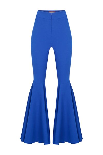 Whenever Company Saks Pantaloni lungi spanioli cu talie înaltă, care arată o mărime mai subțire