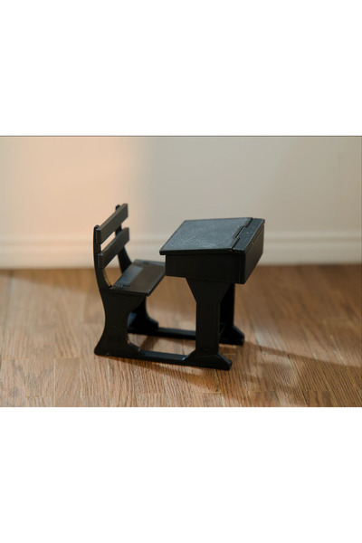 CharmFancy 1/12 Ölçek Okul Sırası Seti Minyatür Diorama Eşya Aksesuar