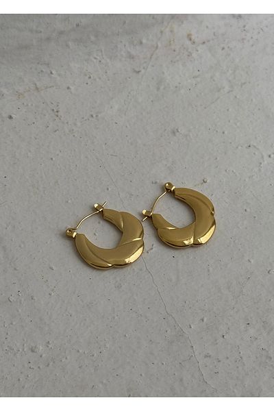 KİLİGİSTANBUL Vintage Steel Hoop Earrings