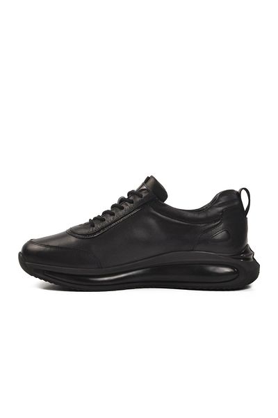 WALKWAY Black Genuine Leather Men's Sneaker 2501