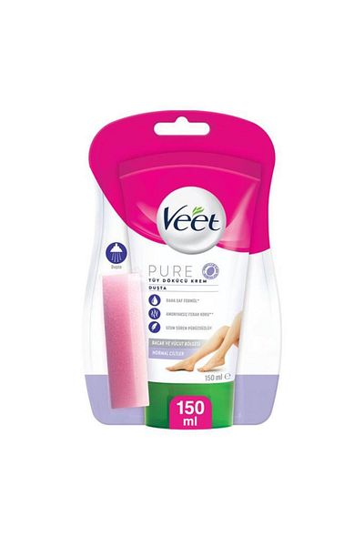 Veet Pure Shower 150 ml Hair Removal Cream - Ammonia Free, Purer Formula