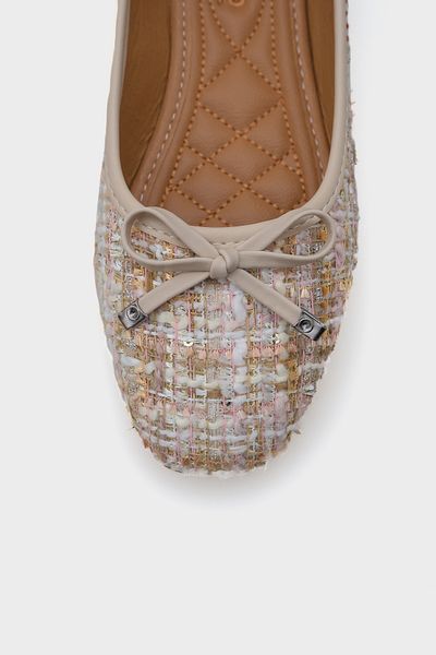 Capone Outfitters Baleriny damskie Hana Trend w kolorze beżowym