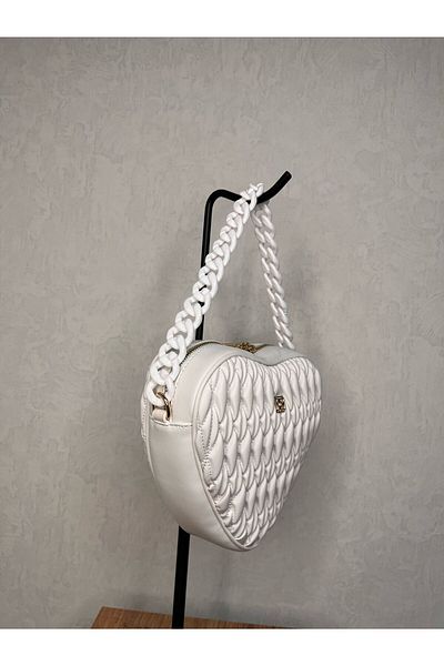 MÜJERİL'S Quilted Modern, Chain Strap Detailed, Mary Hand and Shoulder Bag