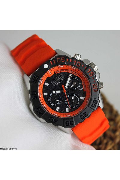 MICHAEL TOMMY Mt20305Gtrsy93 Men's Wristwatch with Silicone Cord