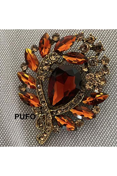 PUFO Broșă elegantă pentru femei, Elegant Stone, model cu pietricele