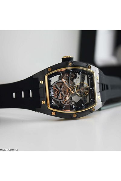 MICHAEL TOMMY Mt20313Gsyssy Automatic Men's Wrist Watch with Silicone Cord