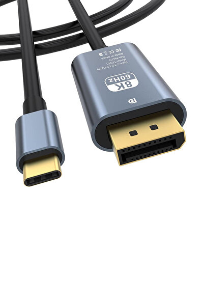 MAXGO 3131 Type C To Display Port Kablo 8K 4K 60/120 Hz Displayport Çevirici Dönüştürücü Adaptör