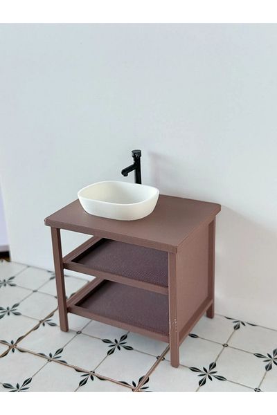 CharmFancy 1/12 Scale Wash Basin Modern Miniature Diorama Ware Accessory
