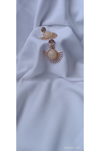 ARİ TAKI Cream Sun Earrings