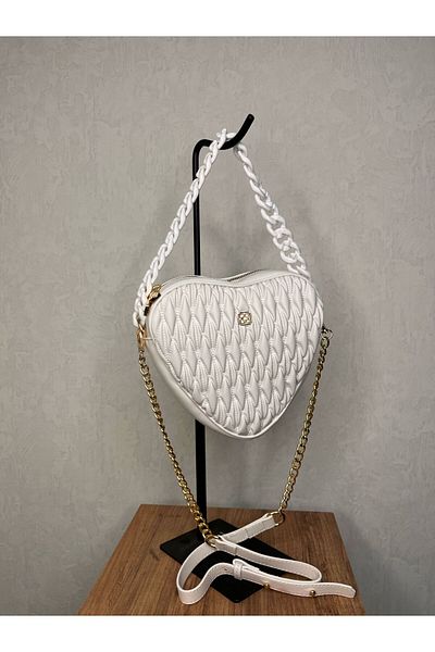 MÜJERİL'S Quilted Modern, Chain Strap Detailed, Mary Hand and Shoulder Bag