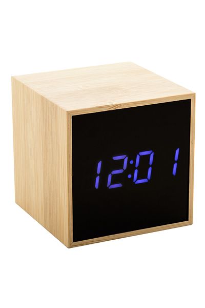 GiftExpress Customizable Bamboo Alarm Clock