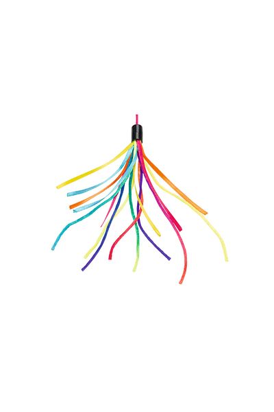 Beeztees Cat Fishing Line, with Bell, Ribbon Tip, Long Durable Line-110Cm, Various Colors, 50cm Hnzrn