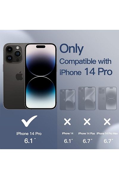 Generic Silicone Case Cover Compatible with iPhone 14 Pro 6.1 " , Ultra Slim Fit with Full Body Protection