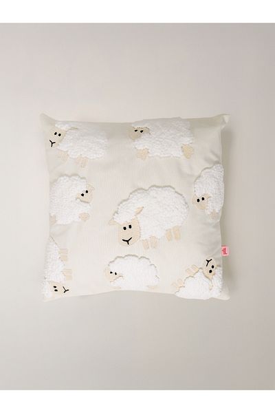 Galia Tasarım Counting Sheep - Galia Kids Lamb Sheep Velvet Feather Throw Μαξιλαροθήκη
