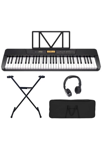 JWIN JTK-3600 61 Tuş Hassasiyetli 5 Oktav Org Seti - Siyah