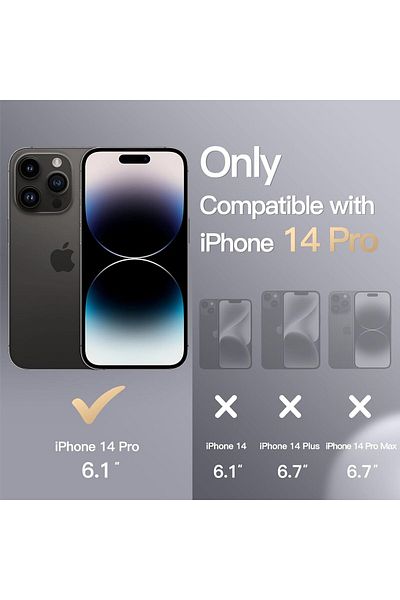 Generic Silicone Case Cover Compatible with iPhone 14 Pro 6.1 " , Ultra Slim Fit with Full Body Protection