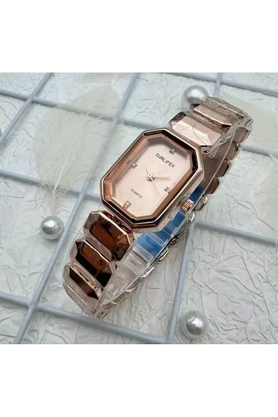 Forsining Sunlifex Women Wrist Watch Copper Color