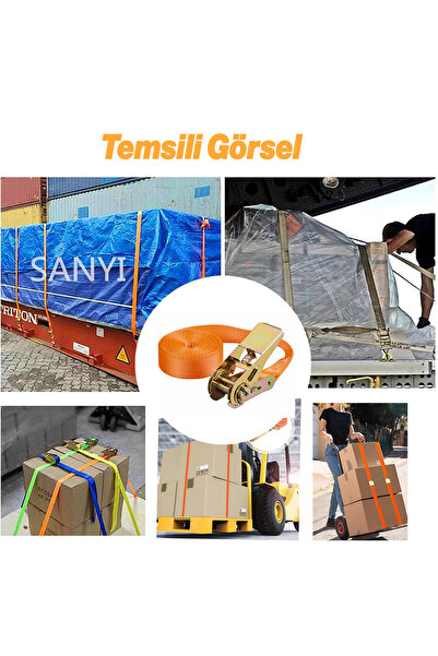 Badem10 Sonsuz Gırgır Spanzet Yük Gerdirme Halatı Eşya Sabitleme Sapan 3 Metre Yük Taşıma Kamyoncu İpi