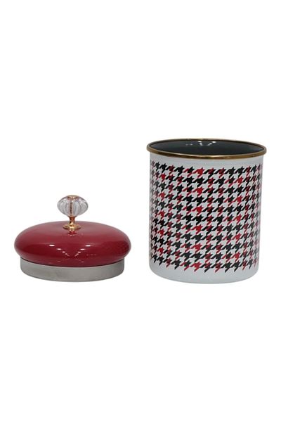 PR HOME Forte Red Enamel Spice Jar Large Size 14 cm