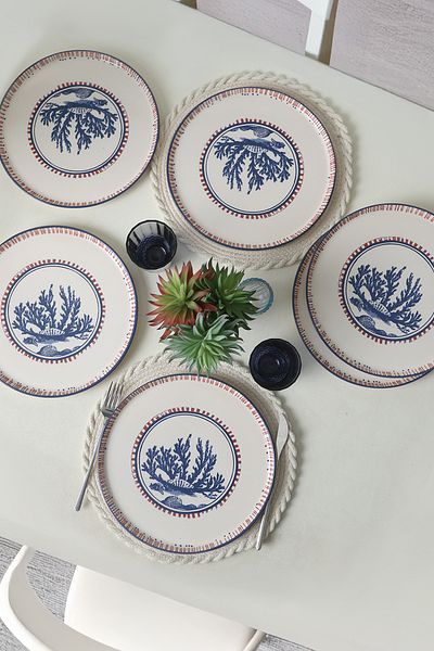Keramika Marine Wonders Nordic Service Plate 28 cm 6 Pieces 22741