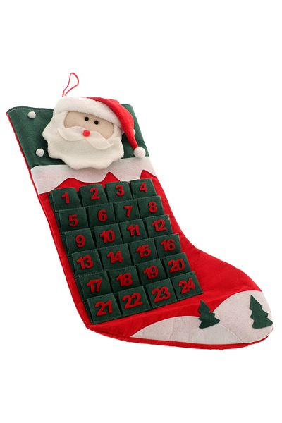 GiftExpress Felt advent calendar with Santa Claus