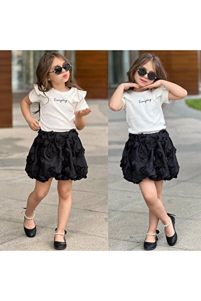 RAPAPA Girl's Rose Balloon Skirt Suit 32081