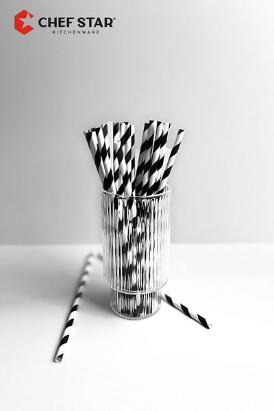 Chefstar Colorful Paper Straws - 25 Pcs