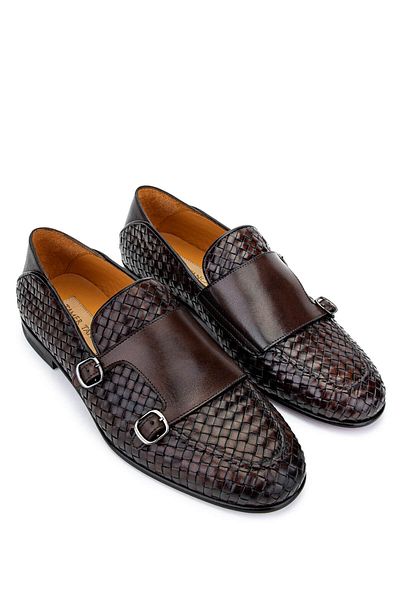 Tamer Tanca Men's Genuine Leather Brown Classic Shoes