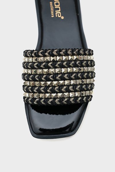 Capone Outfitters Dámské pantofle Capone Trock Single Strap Black Gold
