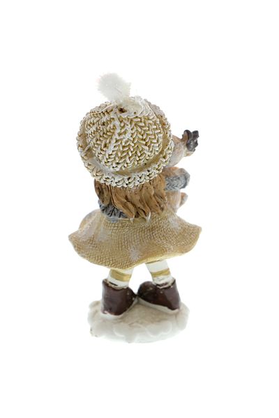 GiftExpress Little Girl with Reindeer Figurine