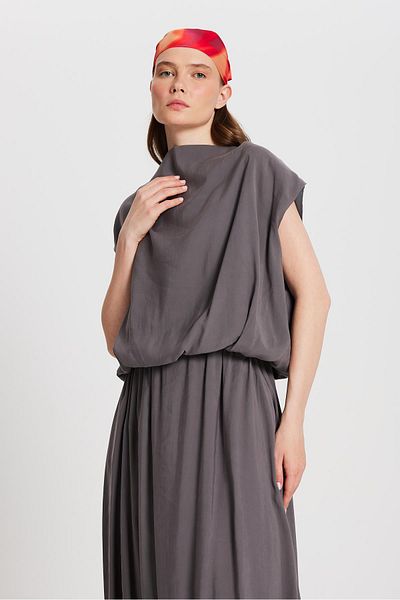 minaaise Μπλούζα Shay Modal Balloon Anthracite