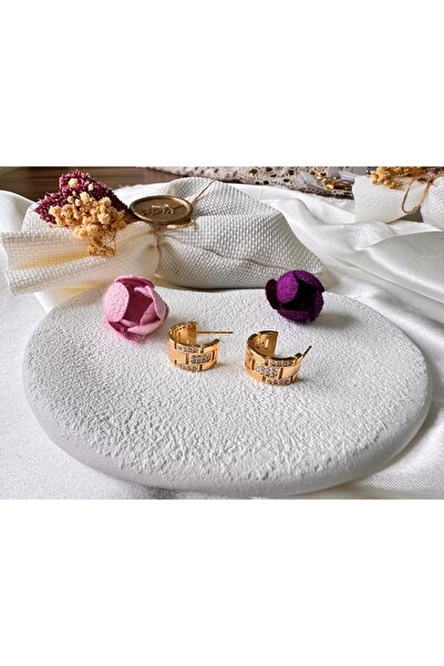 H&S AKSESUAR KALIN ZİRKON TAŞLI KÜPE