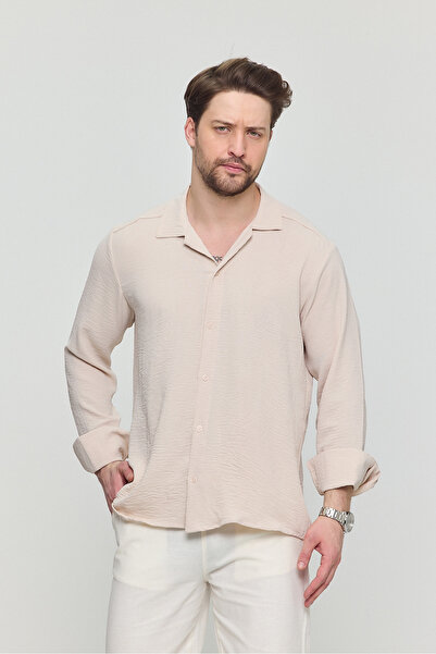 Gray Clothing Καλοκαιρινό λινό με υφή Loose Fit με υφή Oversize Summer Casual...