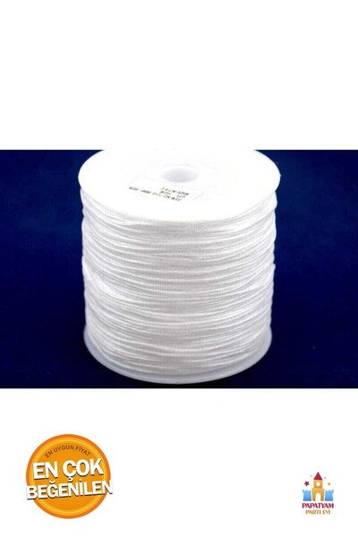 PapatyamPartiEvi سلسلة مسبحة باراشوت بيضاء للربط - إكسسوار عالي الجودة