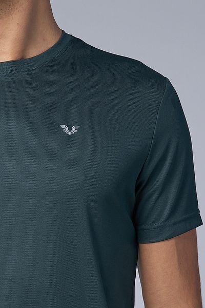 bilcee Ανδρικό πλεκτό μπλουζάκι Petrol Green 1332