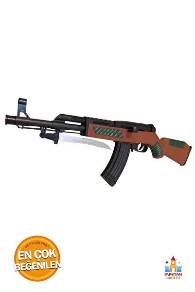 PapatyamPartiEvi Ak47 Keleş Oyuncak Tüfek - Boncuk Atma Özelliğiyle Aksiyon D...