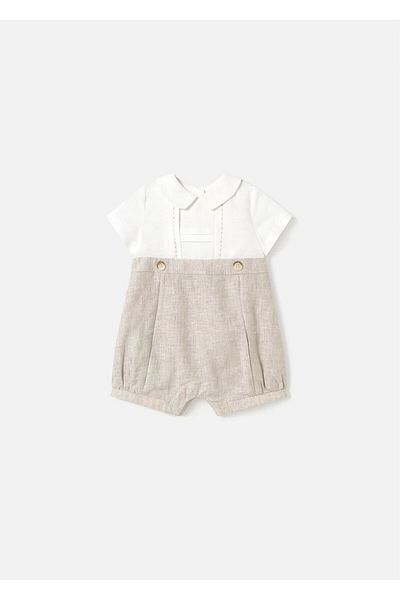 MAYORAL Baby Buttoned Jumpsuit Beige 1615