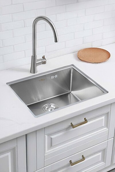 DYSNOX Aqua Serisi %100 Krom Silver 55x45Cm Paslanmaz Mutfak Eviyesi, Mutfak ...