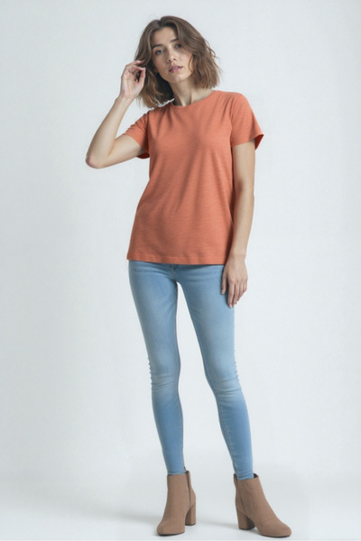 WESTMARK LONDON Pomegranate Flower Crew Neck Cotton Short Sleeve Women's T-Shirt Bettina S/S Top