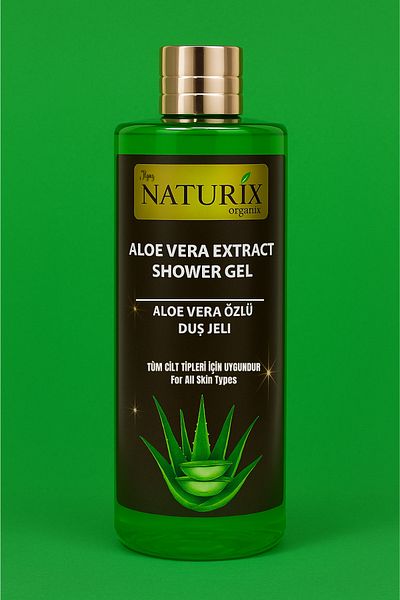 Naturix Aloe Vera Extract Shower Gel - Deeply Moisturizing and Lasting Freshness - 400 ml