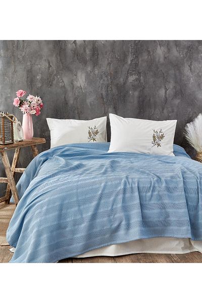 HUZUR ÇEYİZ İrina Marina 4 Piece Embroidered Pique Set