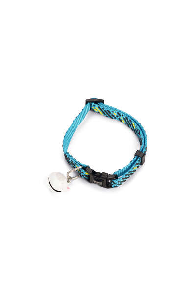 Beeztees Kedi Boyun Tasması, Zilli, Mavi, 20-30cm NRMSA