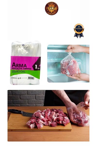 figanlar ambalaj 1kg 3Pcs Thick 25X42Cm Nylon Bag Meat Storage Bag / Refrigerator Bag