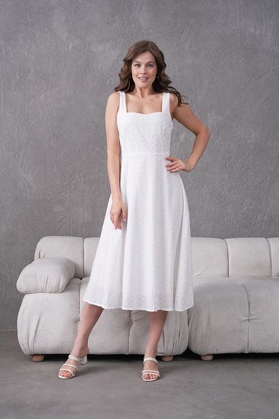 Park Karon Square Neck Sleeveless Lined Brode Dress