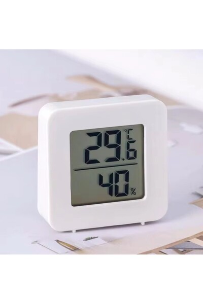 MASKY Mini Sıcaklık Nem Ölçer LCD Ekranlı Oda Termometre Duvara Takılabilen M...