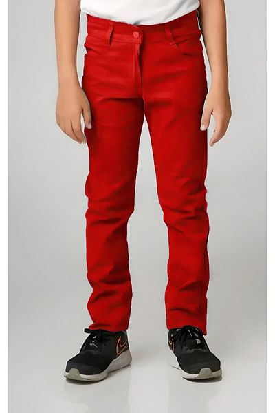 Trendy Mall Red Lycra Boy's Trousers