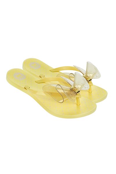 ZAXY Fresh Butterfly Yellow Children's Slippers - Flip Flops, Size 25/34