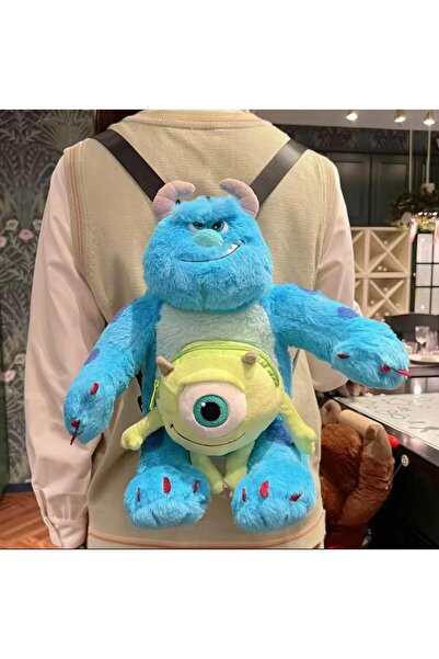 onestophub Peluş bebek sırt çantası canavar Sullivan peluş sırt çantası karikatür sevimli moda sırt çantaları