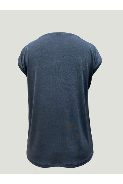 WESTMARK LONDON Tricou cu mânecă scurtă pentru femei, din bumbac, cu decolteu, antracit, BETTY O-NECK TOP