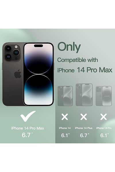 Generic Silicone Cover Compatible with iPhone 14 Pro MAx 6.7 " , Ultra Slim Fit with Full Body Protection